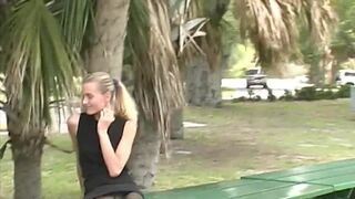REAL PUBLIC SEX! Banging myself in public man drives up and watches jerking off then a blond stranger stops and gives a hand job whilst we film it! Most Excellent Wildest day ever! - 6 image