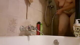 Spying on your nice-looking Italian stepmother in the shower u are such a favourable stepson! - 1 image