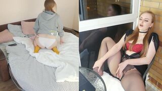 Perv Mommy watching hidden webcam as her Daughter masturbates - 3 image