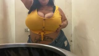 I love a public restroom to show off - Mary Jhuana - 3 image