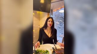 Hot wife on a date in a restaurant cheats on her husband - 1 image