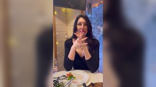 Hot wife on a date in a restaurant cheats on her husband - 5 image