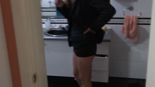 Beautiful stepmother dresses to go fuck, comes back and undresses, still aroused. - 3 image