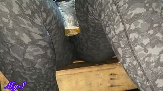 Watch Bibi 58 flaunt her big clit and flash her wet pussy on top of a roof
