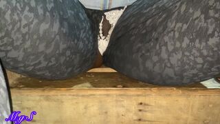 Watch Bibi 58 flaunt her big clit and flash her wet pussy on top of a roof
