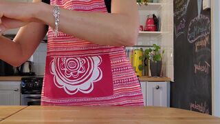 Angelina Love moans as her tight pussy gets stretched with hard dick while cooking in the kitchen - 1 image