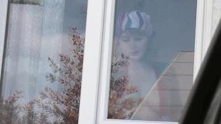 Konstanzia & Penis73 get naked in public, no panties & bra! - 2 image
