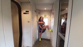 Naughty Expressiagirls & Expressiaboys get naughty on a public train