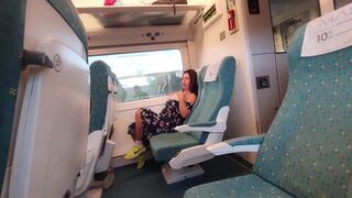 Naughty Expressiagirls & Expressiaboys get naughty on a public train - 4 image