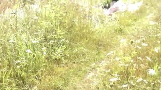 Konstanzia and Penis73 strip naked in public beach & play with their hairy pussies - 4 image